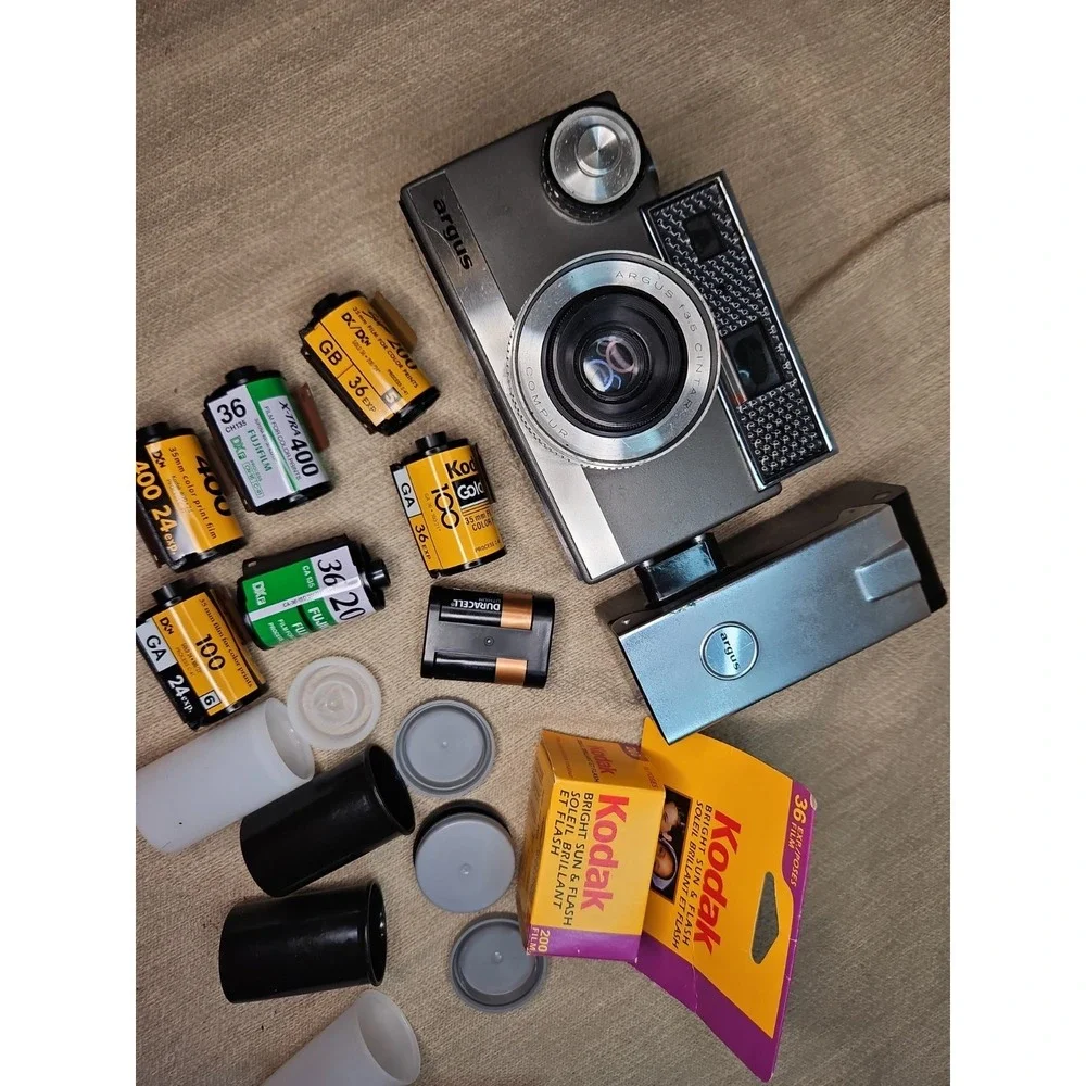 Vintage Camera & Lens Lot Canon Nikon Olympus Pentax Untested